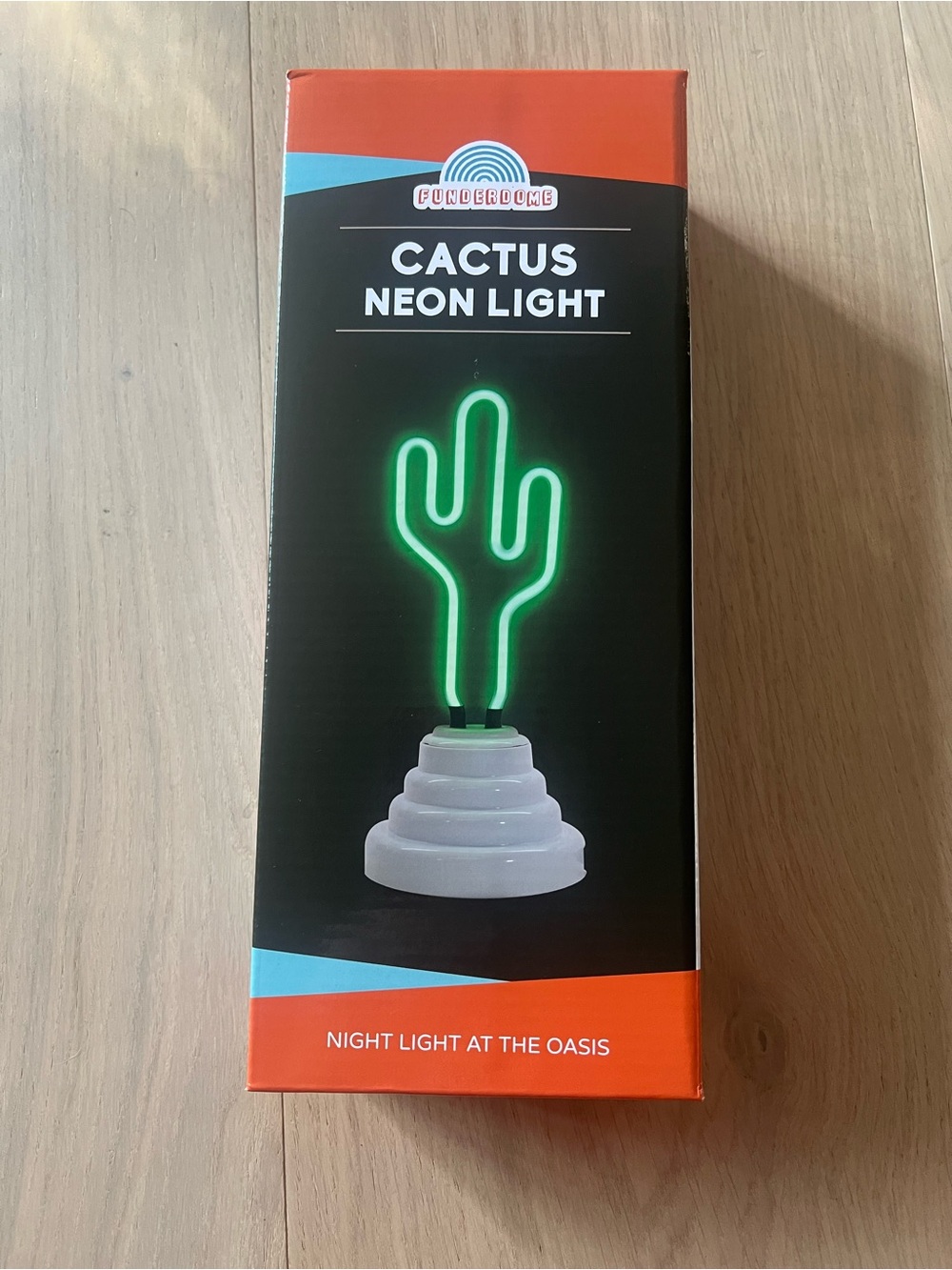 Cactus Neon Night Light by FunderDome - Green LED Accent Lamp New